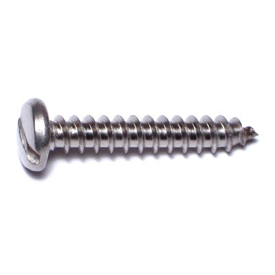 #8 x 1" 18-8 Stainless Steel Slotted Pan Head Sheet Metal Screws