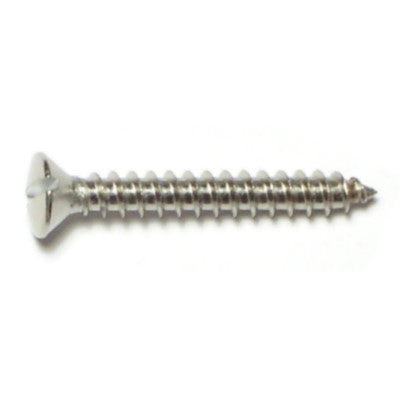 #8 x 1-1/4" 18-8 Stainless Steel Slotted Oval Head Sheet Metal Screws