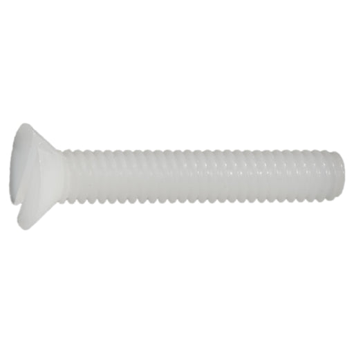 #8-32 x 1" Nylon Plastic Coarse Thread Slotted Flat Head Screws