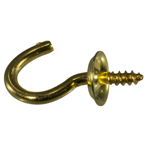 3/8" x 5/8" Brass Cup Hooks