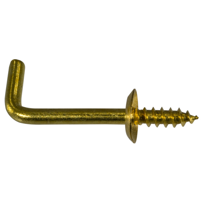 15/32" x 7/8" Brass Cup Hooks