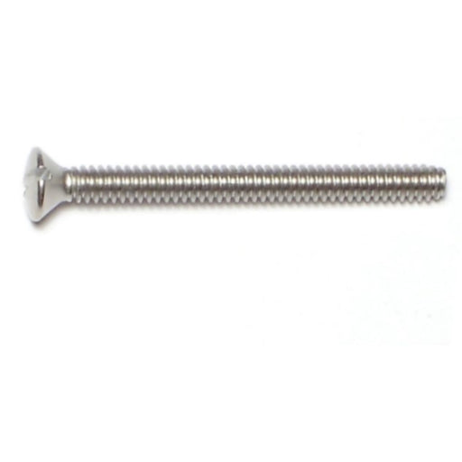 #6-32 x 1-1/2" 18-8 Stainless Steel Coarse Thread Slotted Oval Head Machine Screws