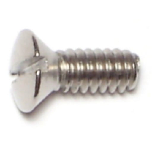 #10-24 x 1/2" 18-8 Stainless Steel Coarse Thread Slotted Oval Head Machine Screws