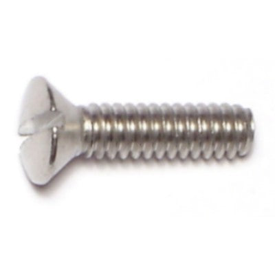 #10-24 x 3/4" 18-8 Stainless Steel Coarse Thread Slotted Oval Head Machine Screws