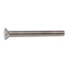 #10-24 x 2" 18-8 Stainless Steel Coarse Thread Slotted Oval Head Machine Screws