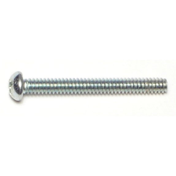 #6-32 x 1-1/4" Zinc Plated Steel Coarse Thread Phillips Round Head Machine Screws