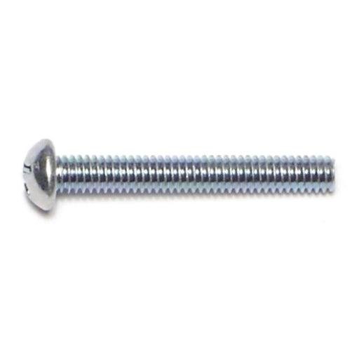 #8-32 x 1-1/4" Zinc Plated Steel Coarse Thread Phillips Round Head Machine Screws