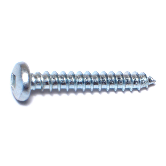 #12 x 1-1/2" Zinc Plated Steel Square Drive Pan Head Sheet Metal Screws