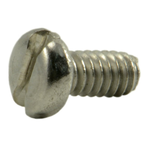 #0-80 x 1/8" 18-8 Stainless Steel Fine Thread Slotted Pan Head Miniature Machine Screws