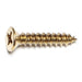 #6 x 3/4" Brass Plated Steel Phillips Flat Head Sheet Metal Screws