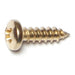 #6 x 1/2" Brass Plated Steel Phillips Pan Head Sheet Metal Screws