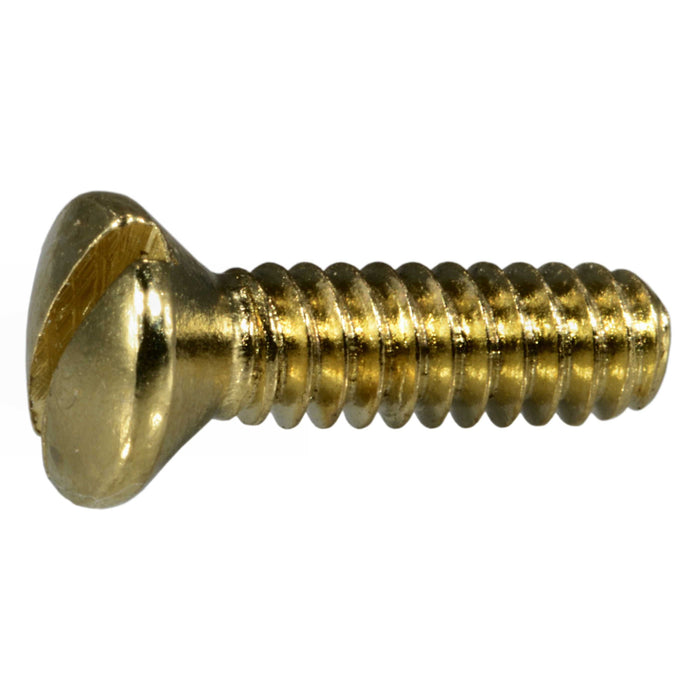 #6-32 x 1/2" Brass Coarse Thread Slotted Oval Head Switch Plate Screws