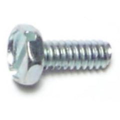 #6-32 x 3/8" Zinc Plated Steel Coarse Thread Slotted Indented Hex Head Machine Screws