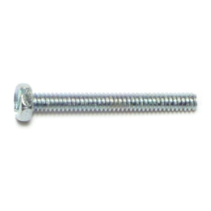 #6-32 x 1-1/4" Zinc Plated Steel Coarse Thread Slotted Indented Hex Head Machine Screws