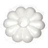 1" White Plastic Round Rosette