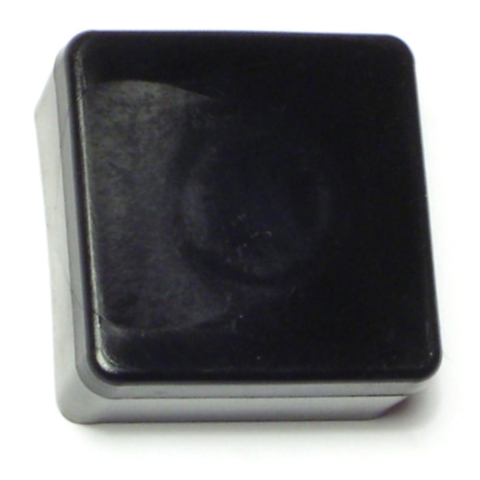 1" Black Plastic Outside Square End Caps