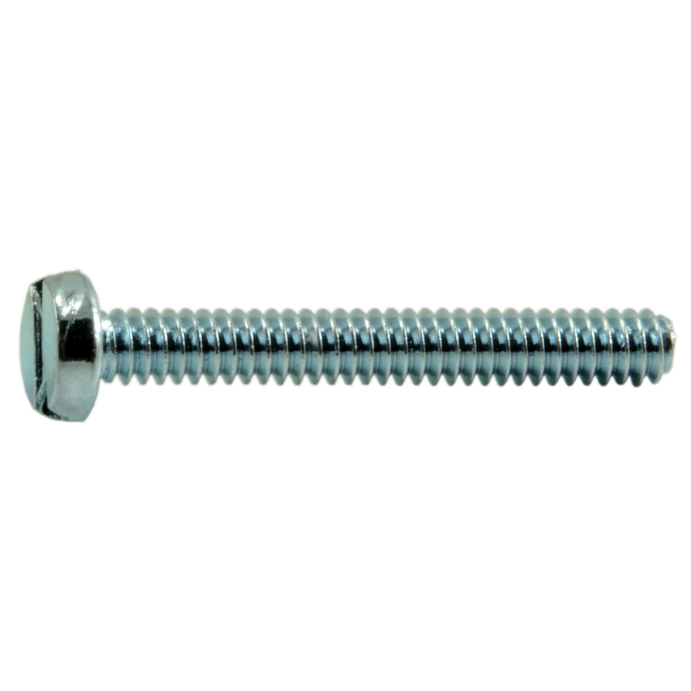 1.6mm-0.35 x 12mm Zinc Plated Class 4.8 Steel Coarse Thread Slotted Pan Head Machine Screws