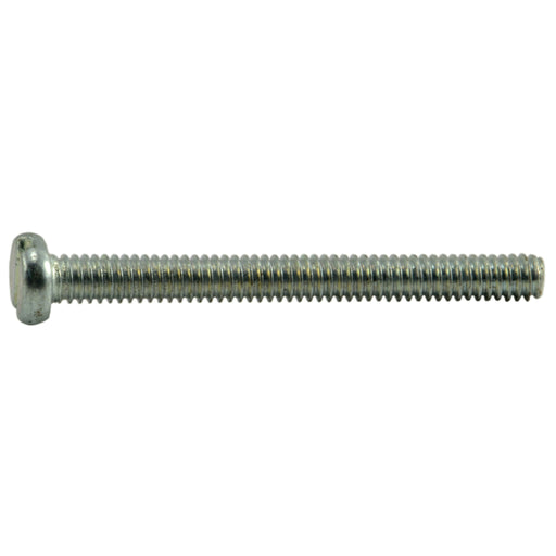2mm-0.4 x 20mm Zinc Plated Class 4.8 Steel Coarse Thread Slotted Pan Head Machine Screws