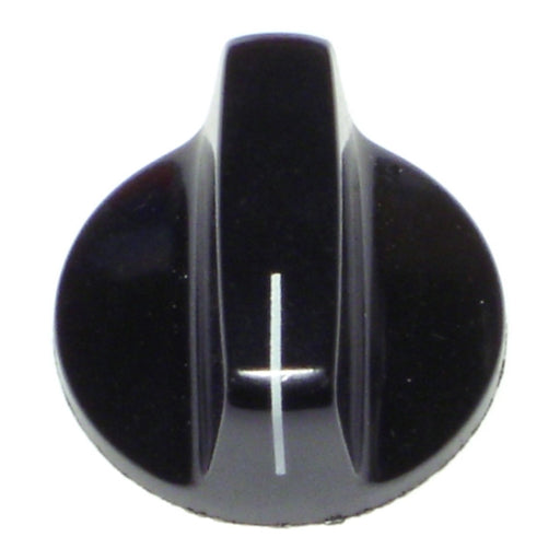 1-1/8" x 1/4" Black Plastic Appliance Knobs