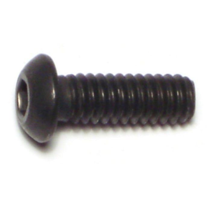 1/4"-20 x 3/4" Plain Steel Coarse Thread Button Head Socket Cap Screws