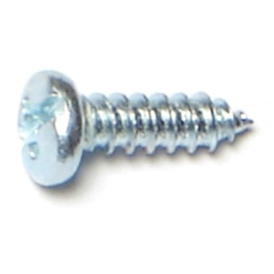 #4 x 3/8" Zinc Plated Steel Combo Pan Head Sheet Metal Screws