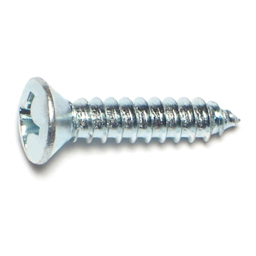 #12 x 1" Zinc Plated Steel Phillips Oval Head Sheet Metal Screws