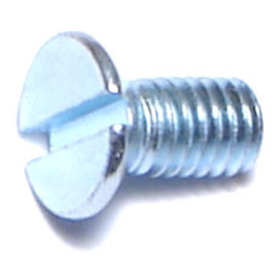 3mm-0.5 x 6mm Zinc Plated Class 4.8 Steel Coarse Thread Slotted Flat Head Machine Screws