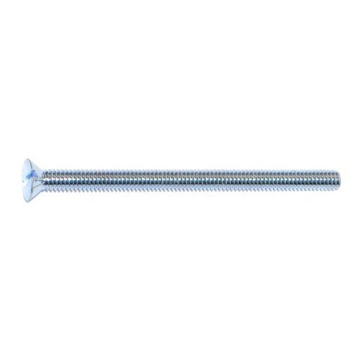 #8-32 x 2-1/2" Zinc Plated Steel Coarse Thread Slotted Flat Head Machine Screws