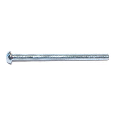 #10-32 x 3" Zinc Plated Steel Fine Thread Slotted Round Head Machine Screws