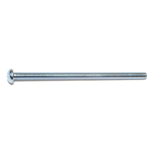 #10-32 x 3-1/2" Zinc Plated Steel Fine Thread Slotted Round Head Machine Screws