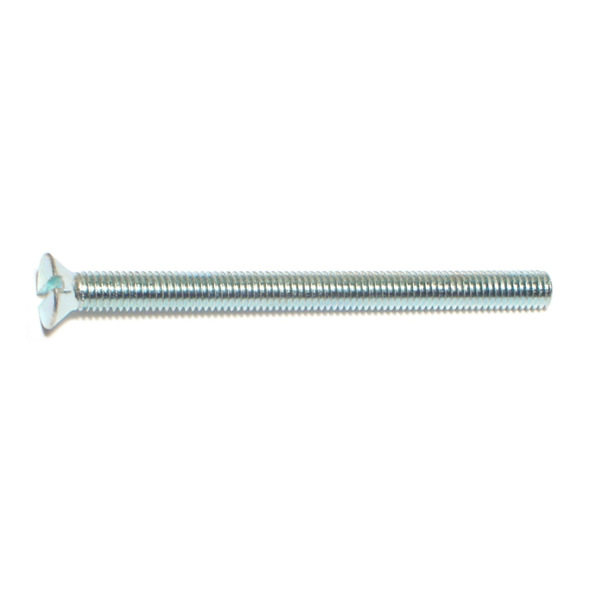 #10-32 x 2-1/2" Zinc Plated Steel Fine Thread Slotted Flat Head Machine Screws