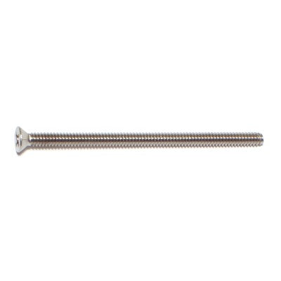 #4-40 x 2" 18-8 Stainless Steel Coarse Thread Phillips Flat Head Machine Screws