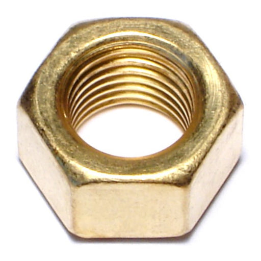3/8"-24 Brass Fine Thread Finished Hex Nuts