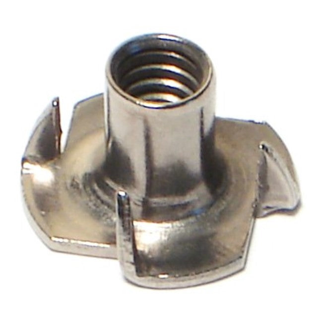 1/4"-20 x 7/16" 18-8 Stainless Steel Coarse Thread Pronged Tee Nuts