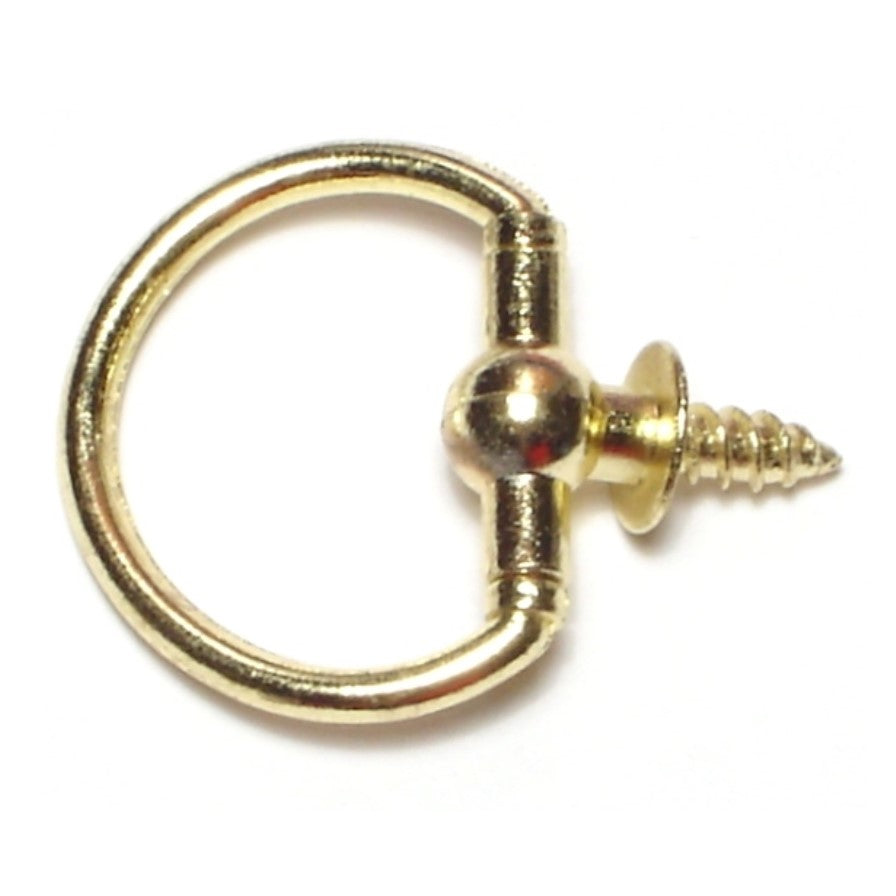 1" Brass Plated Steel Round Decorative Rings