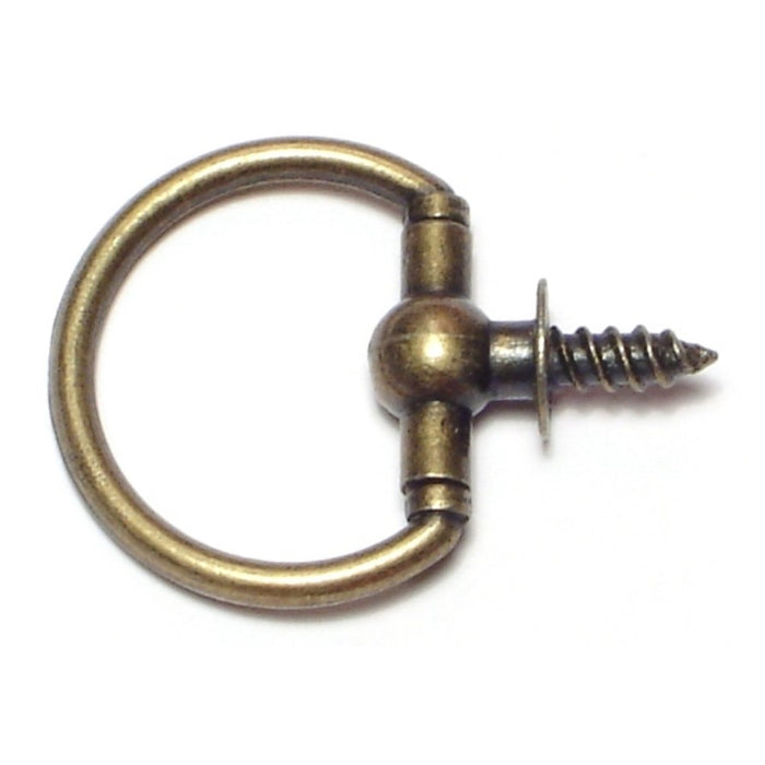 1" Antique Brass Round Decorative Rings