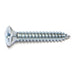 #7 x 1" Zinc Plated Steel Phillips Flat Head Hinge Screws