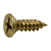 #7 x 1/2" Brass Plated Steel Phillips Flat Head Hinge Screws