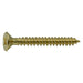 #7 x 1-1/4" Brass Plated Steel Phillips Flat Head Hinge Screws