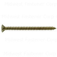 #9 x 2-1/2" Brass Plated Steel Phillips Flat Head Hinge Screws