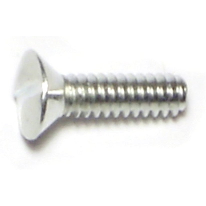 #6-32 x 1/2" Zinc Plated Steel Coarse Thread One-Way Slotted Oval Head Screws