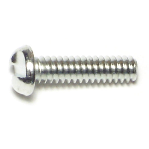 #10-24 x 3/4" Zinc Plated Steel Coarse Thread Slotted One-Way Round Head Screws