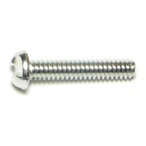 #10-24 x 1" Zinc Plated Steel Coarse Thread Slotted One-Way Round Head Screws