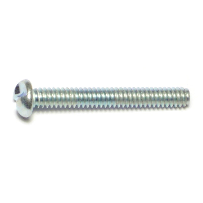 #10-24 x 1-1/2" Zinc Plated Steel Coarse Thread Slotted One-Way Round Head Screws