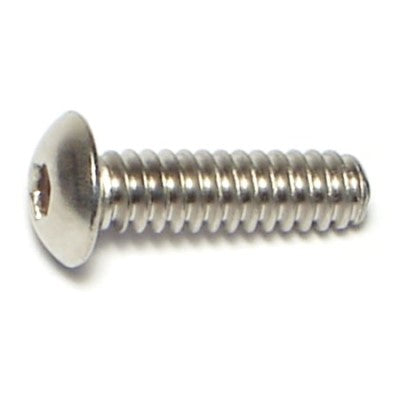 #6-32 x 1/2" 18-8 Stainless Steel Coarse Thread Button Head Socket Cap Screws