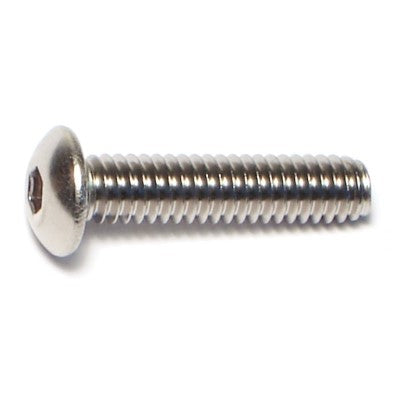 #8-32 x 3/4" 18-8 Stainless Steel Coarse Thread Button Head Socket Cap Screws