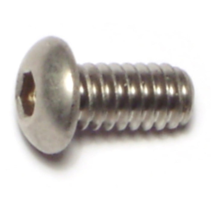 1/4"-20 x 1/2" 18-8 Stainless Steel Coarse Thread Button Head Socket Cap Screws