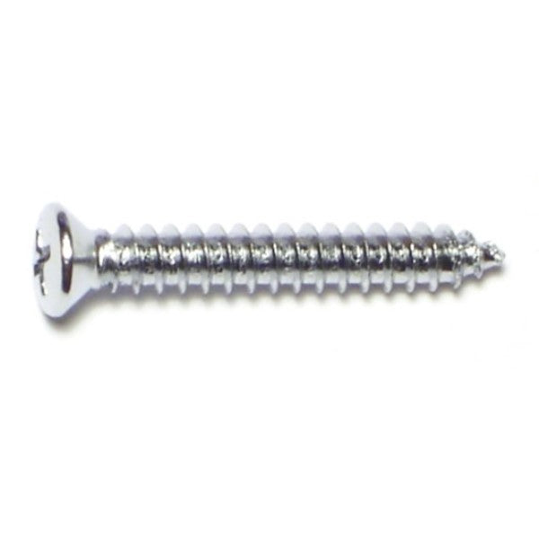 #10 x 1-1/4" Steel Phillips Oval Head Sheet Metal Screws