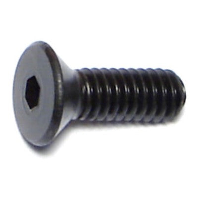 #8-32 x 1/2" Plain Steel Coarse Thread Flat Head Socket Cap Screws