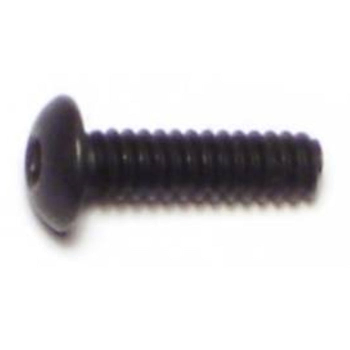 #6-32 x 1/2" Plain Steel Coarse Thread Button Head Socket Cap Screws